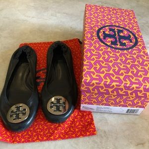 Tory Burch Reva Ballet Flat Black 9